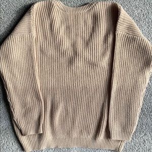 Bulky tan sweater